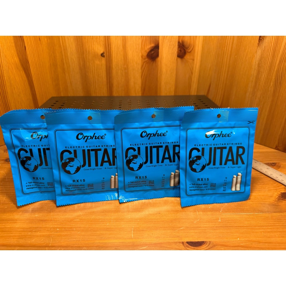 Lot of 4 Orphee RX15 Electric Guitar Strings 9-42 Super Light Nickel Alloy New